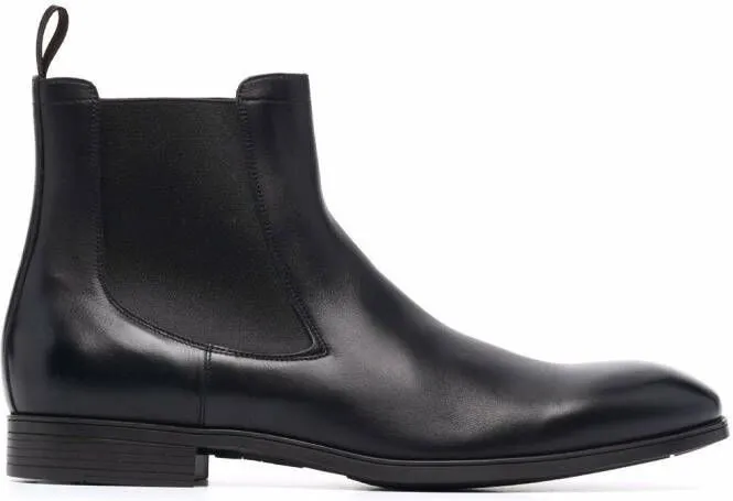 Santoni leather Chelsea boots Black