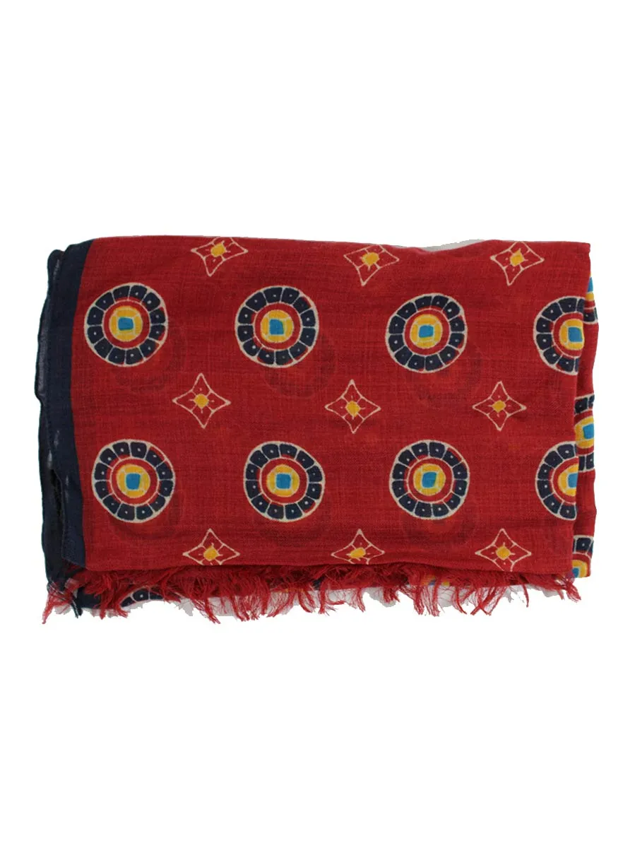 Sartorio Scarf Bordeaux Navy - Luxury Wool Shawl SALE