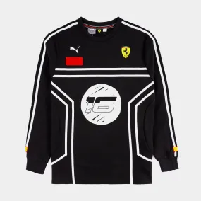 Scuderia Ferrari x Joshua Vides Mesh Mens Long Sleeve Shirt (Black)