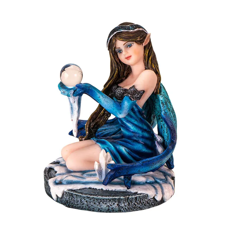 Small Crystal Ball Snowy Fairy Figurine