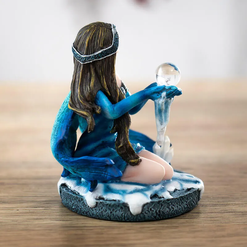 Small Crystal Ball Snowy Fairy Figurine