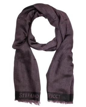 Stefano Ricci Scarf Dusk Purple - Luxury Cashmere Silk Shawl