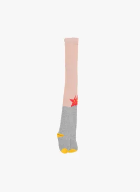 Stella McCartney Kid Petra Star Tights in Pink/Grey