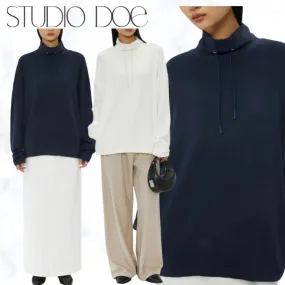 STUDIO DOE  |Blended Fabrics Street Style Long Sleeves Plain Logo