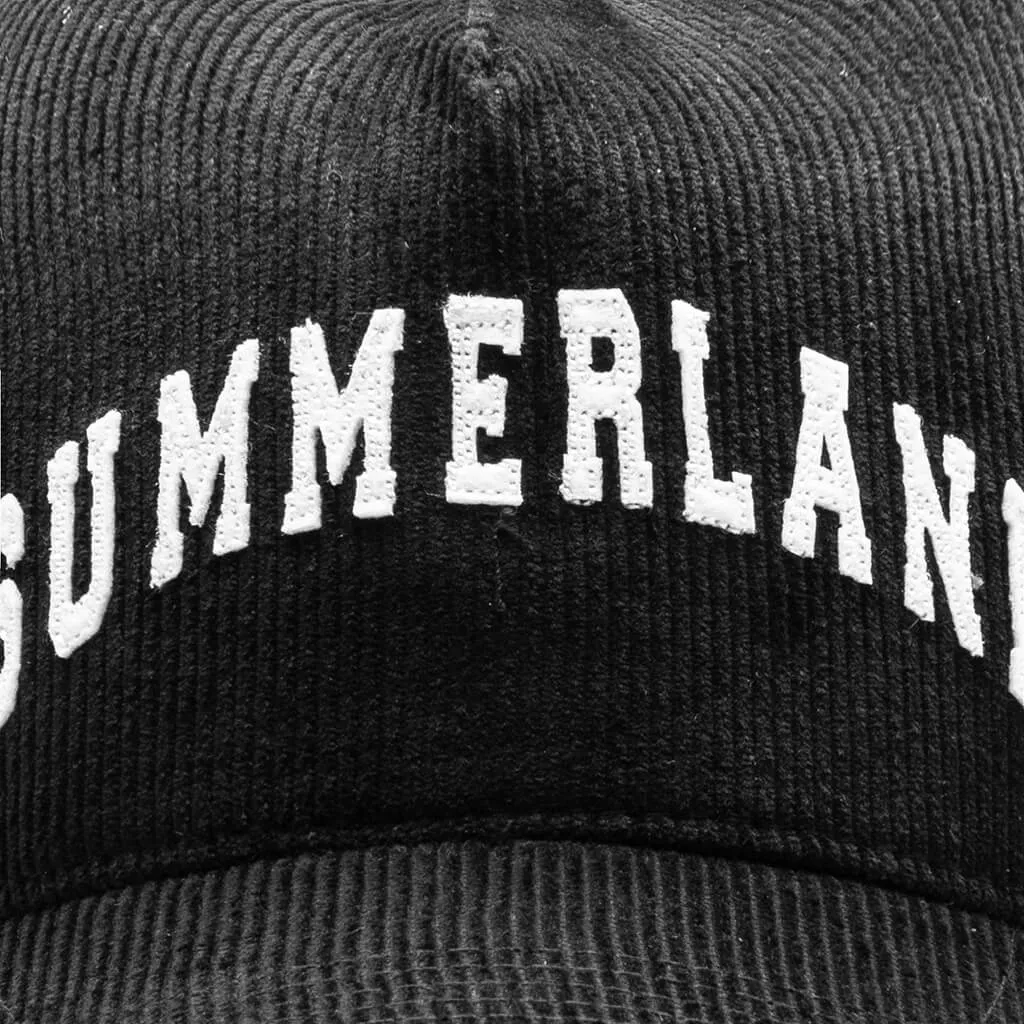 Summer Land Corduroy Trucker Hat - Black