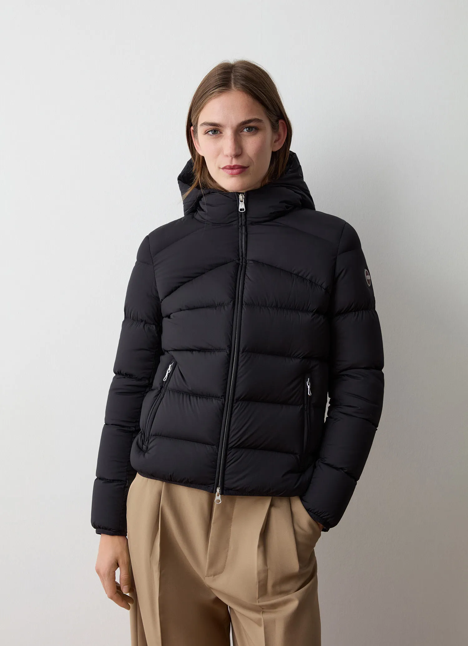 Super-matte stretch down jacket-