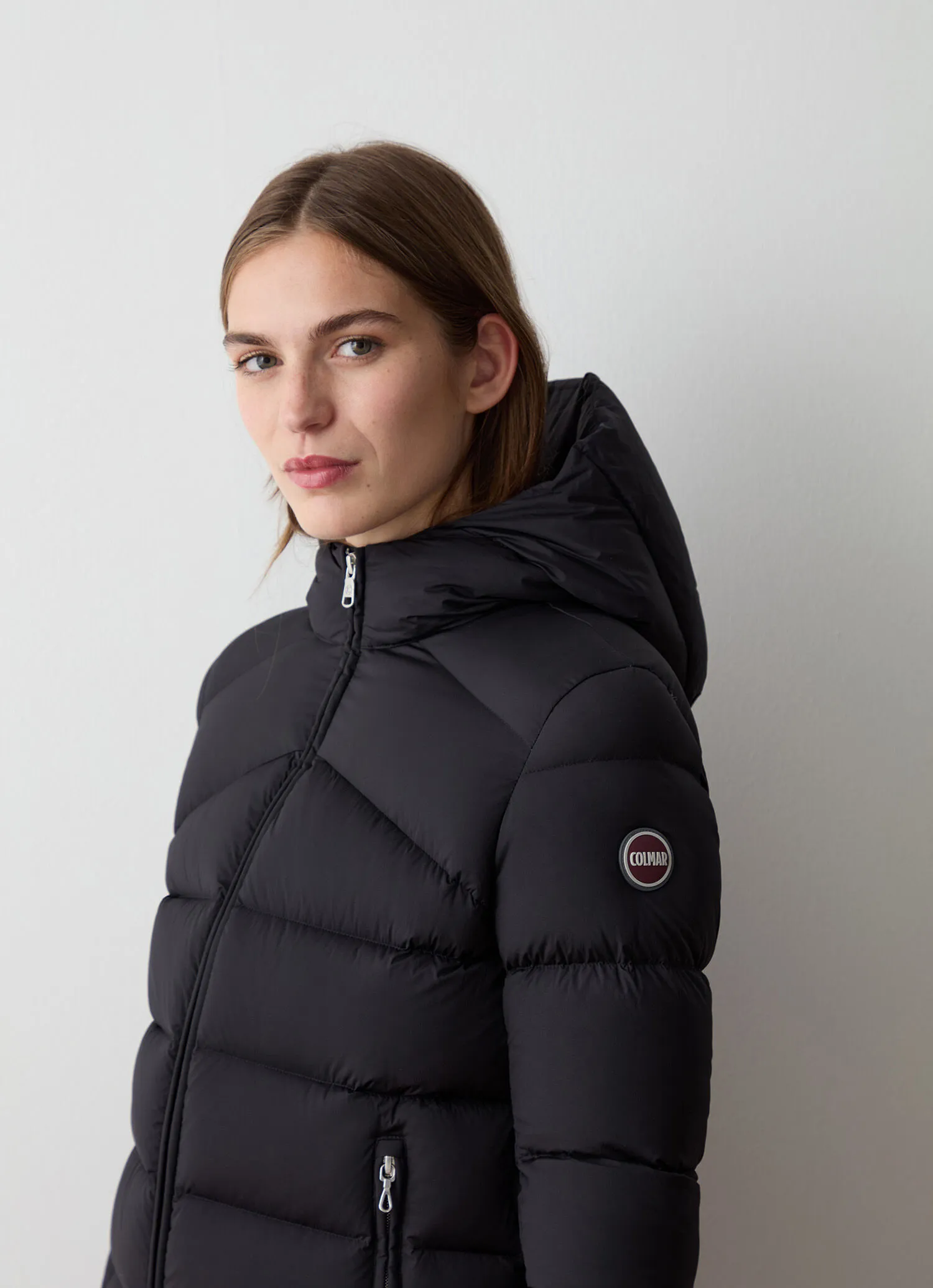 Super-matte stretch down jacket-