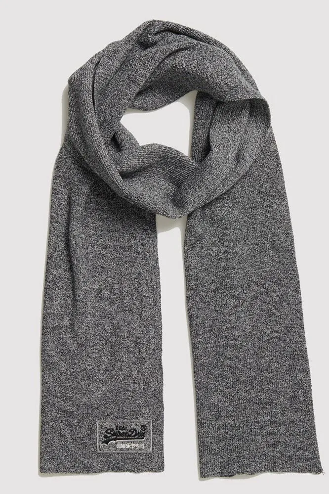 Superdry Orange Label Scarf Basalt Grey Grit