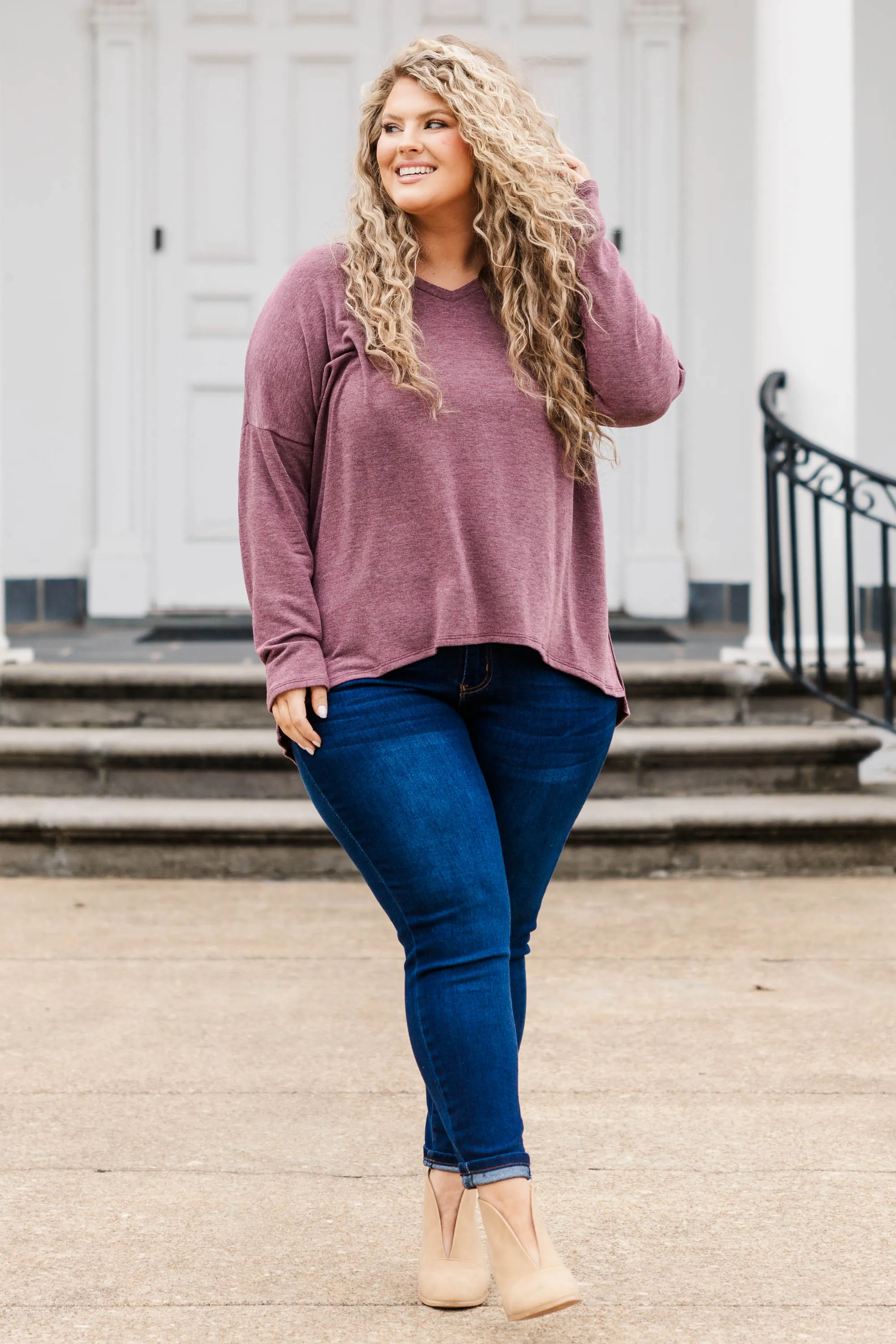 Thought Of The Thrill Top, Burgundy