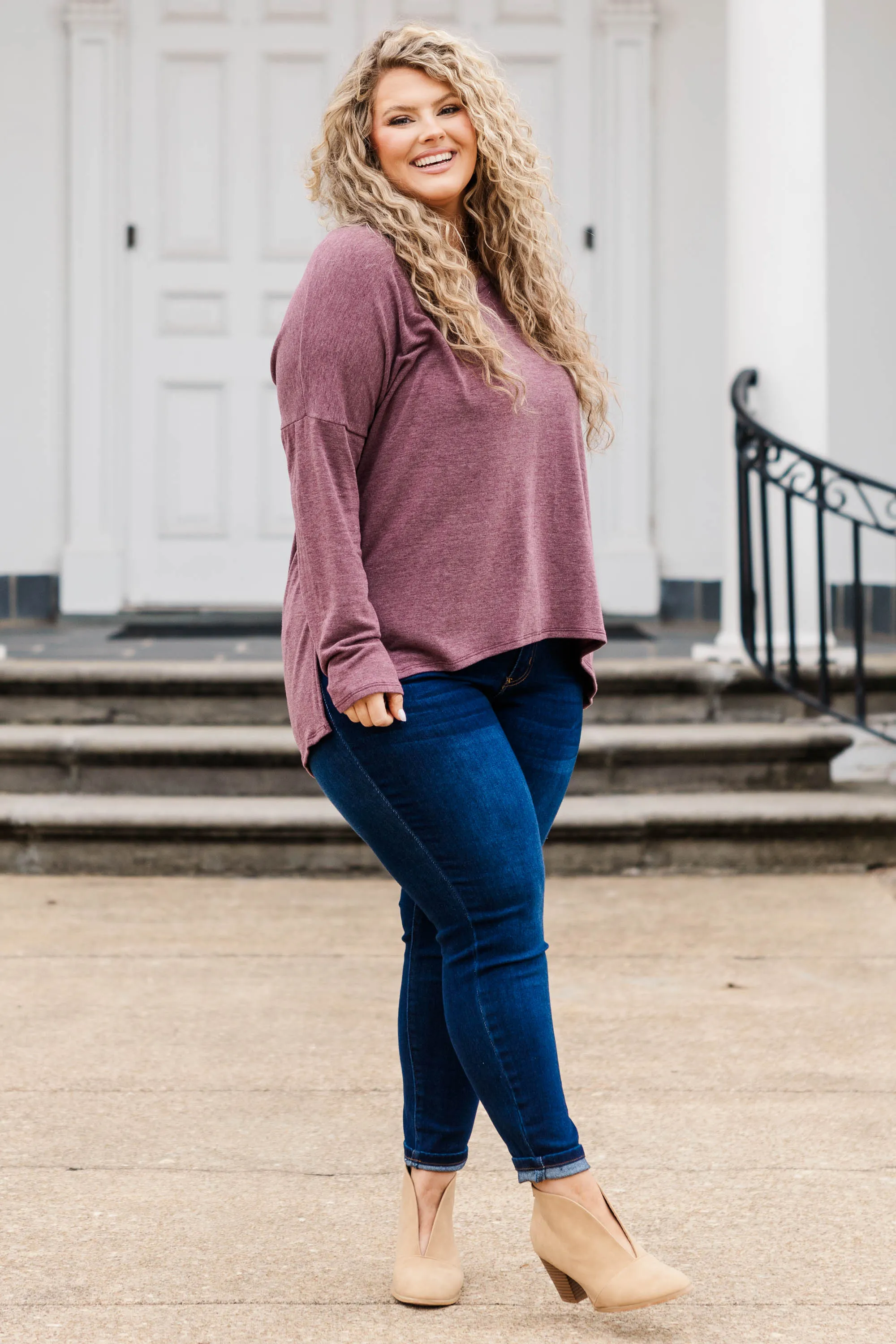 Thought Of The Thrill Top, Burgundy