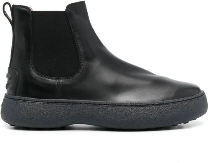 Tod's leather Chelsea boots Black