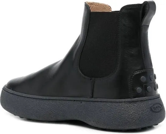 Tod's leather Chelsea boots Black