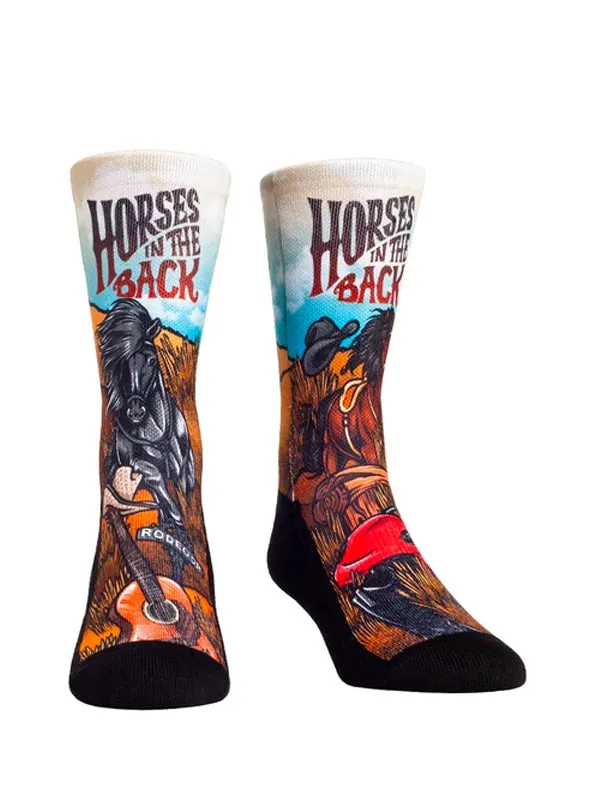 Unisex Horses in the Back Socks (Brown)