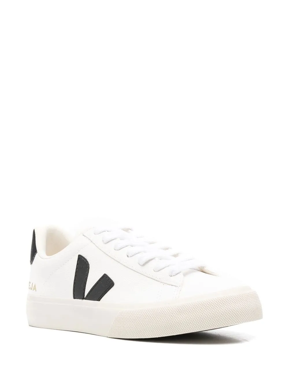 Veja Campo Chromefree Leather Sneaker in Extra White/Black