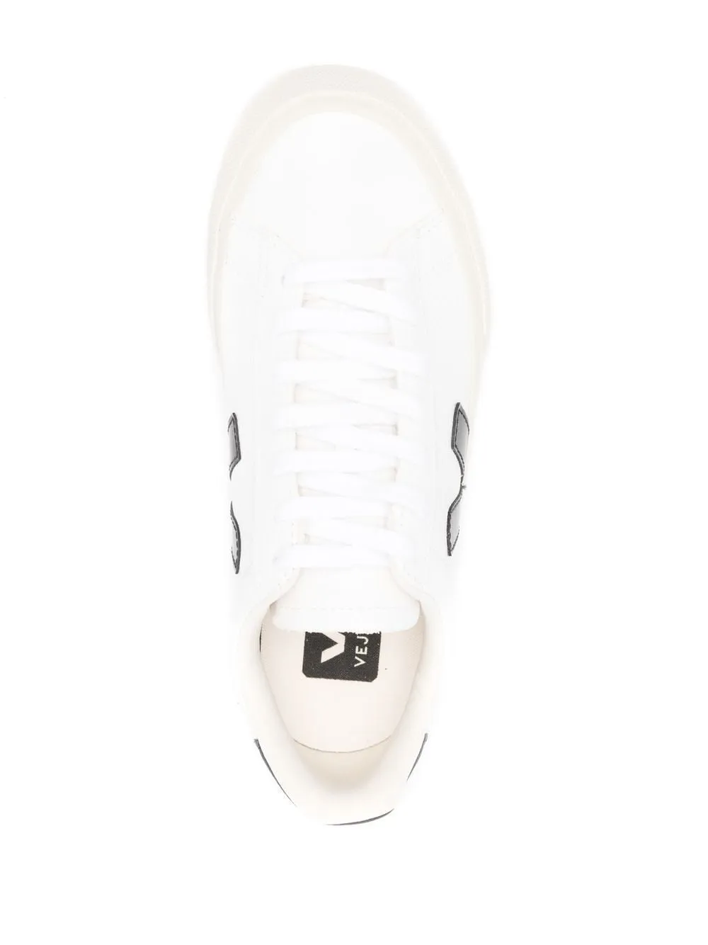 Veja Campo Chromefree Leather Sneaker in Extra White/Black