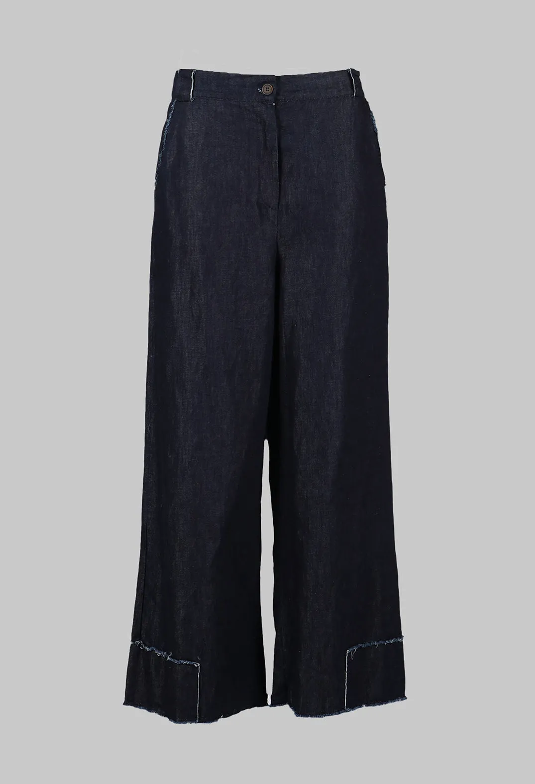 Wide Leg Denim Trousers