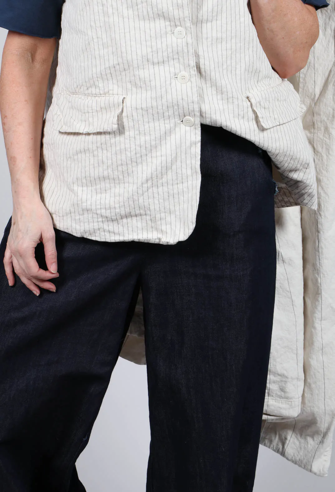 Wide Leg Denim Trousers