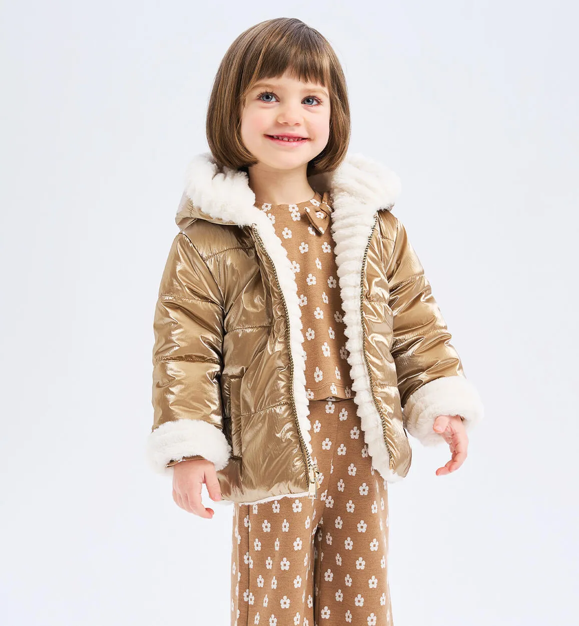 Winter baby girl down jacket