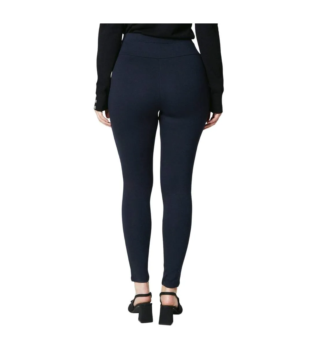 Womens/ladies ponte leggings navy Principles