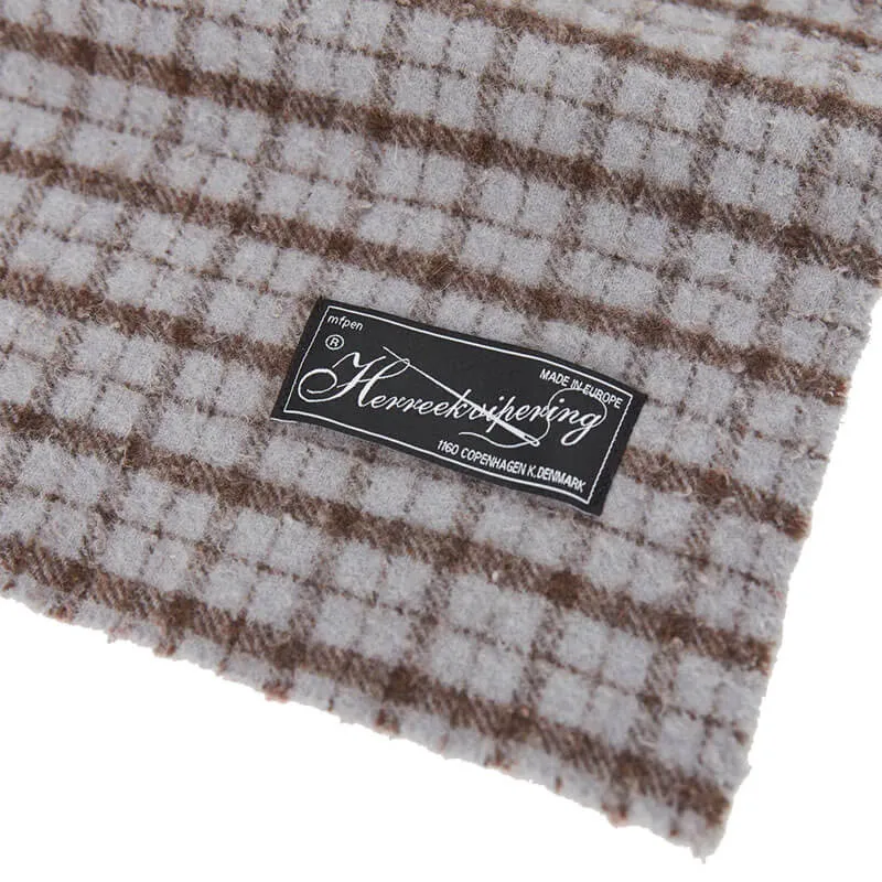 Wool Scarf - Blue Check