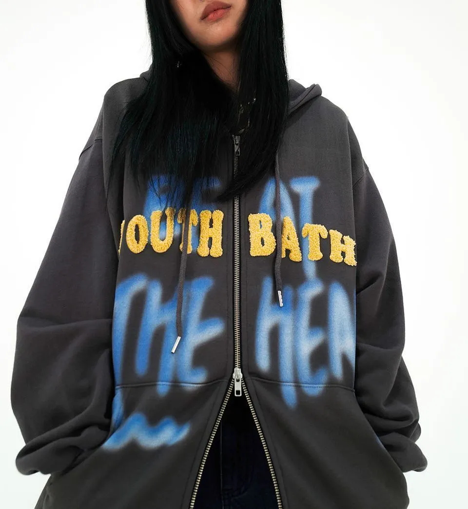 YOUTHBATH  |Unisex Blended Fabrics Street Style Tie-dye Long Sleeves