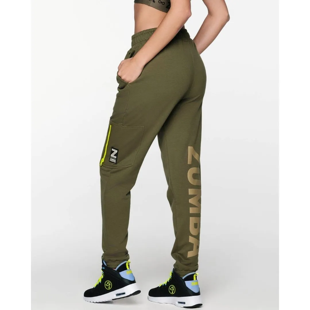 ZUMBA  |Crew Neck Street Style Long Sleeves Cotton Oversized Khaki