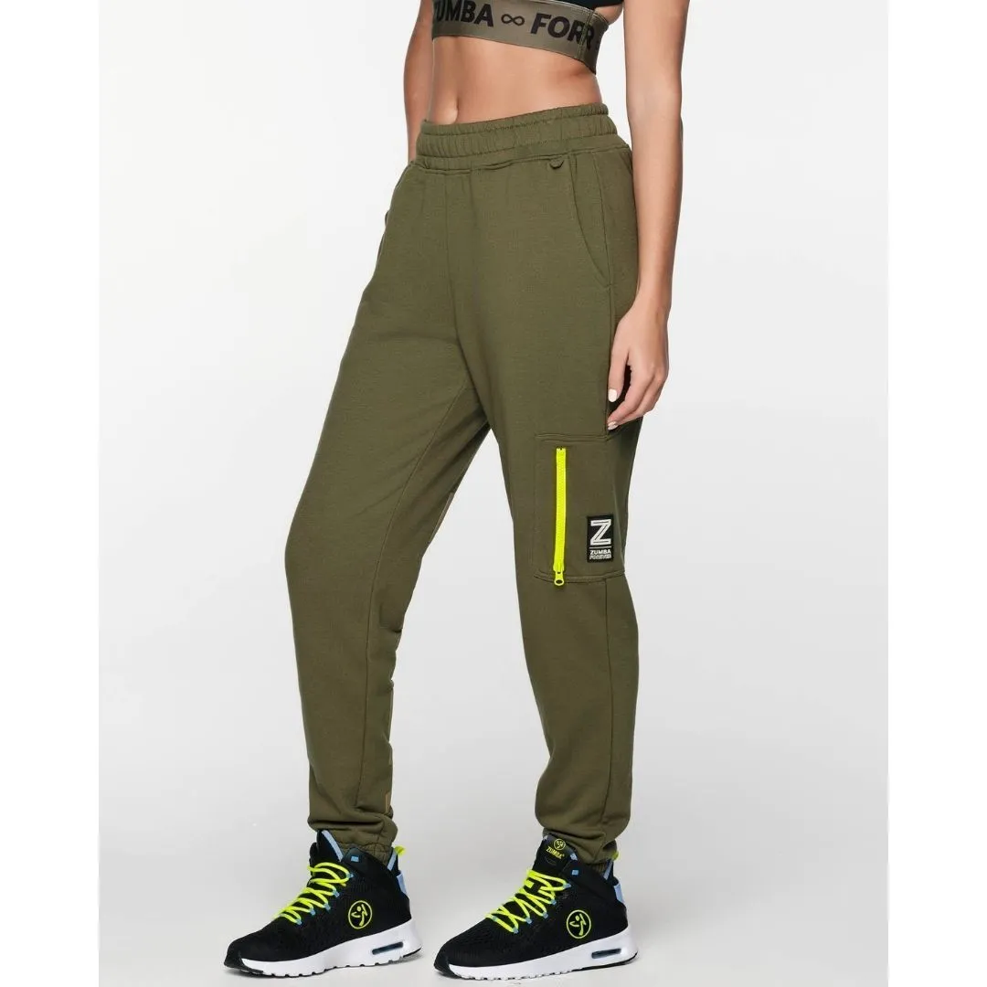 ZUMBA  |Crew Neck Street Style Long Sleeves Cotton Oversized Khaki